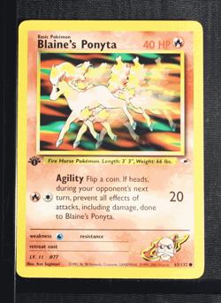 PSA 9 MINT 2000 Pokemon Gym Heroes #63 Blaine's Ponyta 1st Edition !!! - Image 3