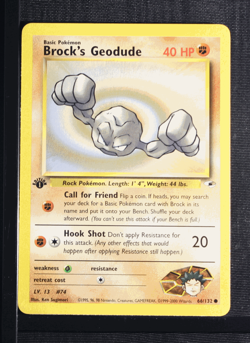 PSA 9 MINT 2000 Pokemon Gym Heroes #66 Brock's Geodude 1st Edition !!! - Image 3