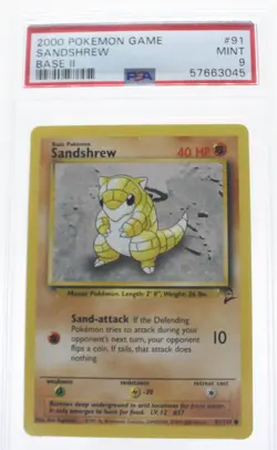 PSA 9 MINT 2000 Pokemon Game Base II #91 Sandshrew !!! - Image 1