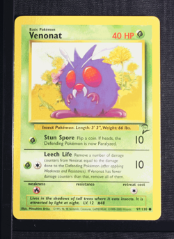 PSA 9 MINT 2000 Pokemon Game Base II #97 Venonat !!! - Image 3