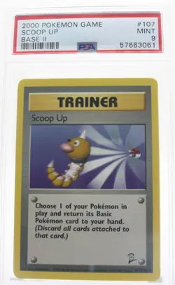 PSA 9 MINT 2000 Pokemon Game Base II #107 Scoop Up !!! - Image 1