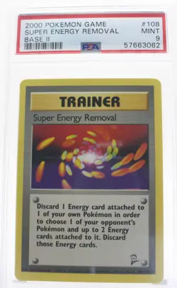 PSA 9 MINT 2000 Pokemon Game Base II #108 Super Energy Removal !!! - Image 1