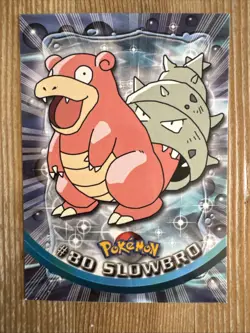 Pokemon Topps #80 Slowbro TV Animation Blue Logo NM - Image 1