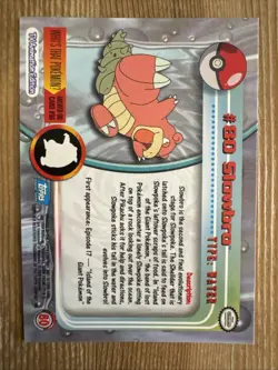 Pokemon Topps #80 Slowbro TV Animation Blue Logo NM - Image 2