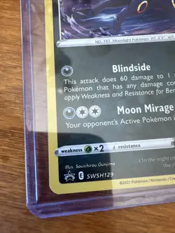Pokemon Umbreon SWSH129 Holo Rare Black Star Promo (Swirl) NM - Image 2