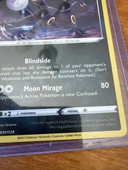 Pokemon Umbreon SWSH129 Holo Rare Black Star Promo (Swirl) NM - Image 3