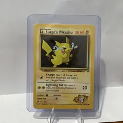 Pokemon TCG Lt. Surge's Pikachu Card #81/132 gym hero’s - Image 1