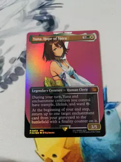 Yuna, Hope of Spira 404 MTG Final Fantasy Borderless Foil NM Magic the Gathering - Image 1