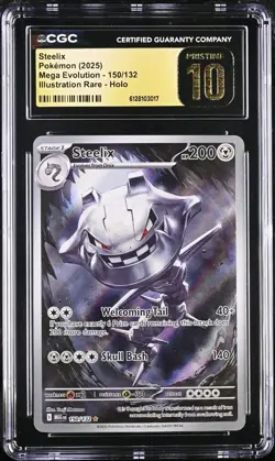 Steelix 150/132 IR Illustration Rare Pokemon Mega Evolution CGC 10 PRISTINE - Image 1