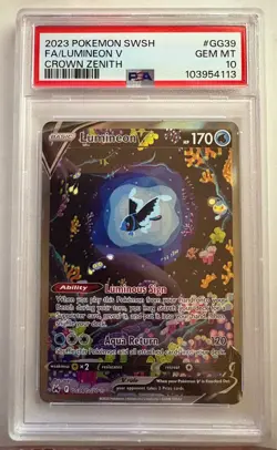 Lumineon V Pokemon Sword And Shield Crown Zenith GG39/GG70 PSA 10 - Image 1