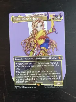 MTG Final Fantasy English Celes, Rune Knight Borderless 0201 Non-Foil - Image 1