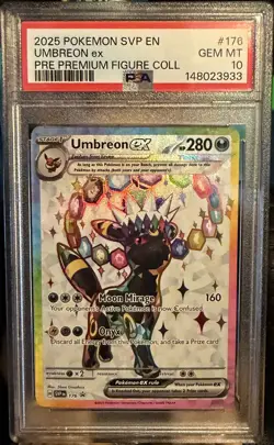 2025 POKEMON SVP PROMO PRE PREMIUM FIGURE COLLECTION #176 UMBREON EX PSA 10 - Image 1