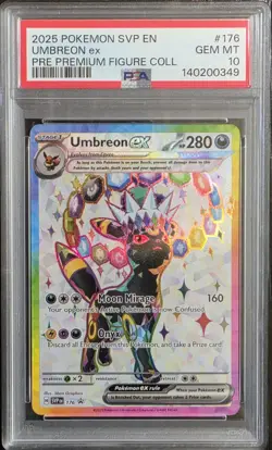 2025 Pokemon SVP EN-SV Black Star Promo Umbreon EX #176 Pre Premium PSA 10 - Image 1