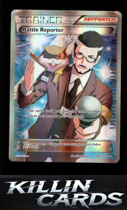 Battle Reporter (109 Full Art) 109/111 Pokemon Ultra Rare XY - Furious Fists Car - Image 1