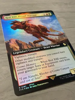 Red XIII, Proud Warrior (Extended Art) 181 (R) MTG Commander Final Fantasy Foil - Image 2