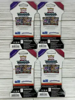 Pokemon TCG Scarlet & Violet Temporal Forces Sleeved Booster Pack Lot of 4 - Image 2