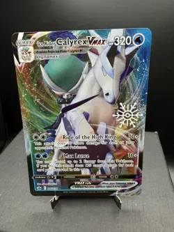Pokemon TCG SWSH Chilling Reign Calyrex VMAX 046/198 Snowflake Stamp Promo NM - Image 1