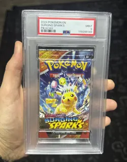 Pokemon Scarlet & Violet Surging Sparks SEALED Booster Pack PSA 9 MINT - Image 1