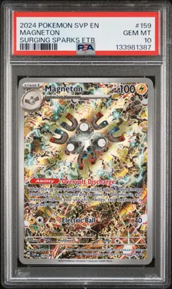 2024 POKEMON SVP EN-SV BLACK STAR PROMO #159 MAGNETON PSA 10 - Image 1