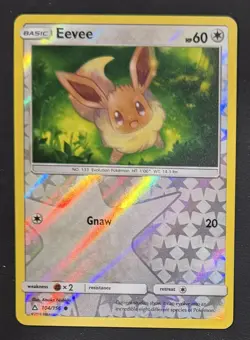 2018 Pokemon Eevee Reverse Holo Common SM - Ultra Prism 104/156 NM - Image 1