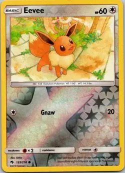 POKEMON EEVEE 155/214 REVERSE HOLO LOST THUNDER - Image 1