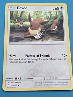 Eevee 105/156 Ultra Prism English Pokemon Card LP - Image 1