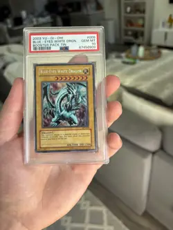 2003 YUGIOH BPT-009 Blue Eyes White Dragon LOW POP 56 HOLO BLEED PSA 10 Yu-Gi-Oh - Image 1