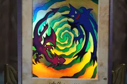 YuGiOh Bandai 1998 Super Rare No 48 Polymerization Japanese EX - Image 4