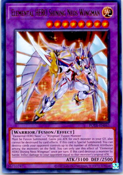 Elemental HERO Shining Neos Wingman POTE-EN041 Ultra Rare 1st Ed Yugioh LP - Image 1