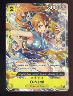 One Piece English OP06-101 O-Nami Alternate Art Rare - Image 1
