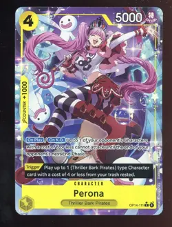 One Piece English OP14-111 Perona Alternate Art Rare - Image 1