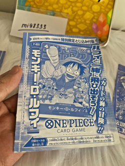 One Piece Card Game P-033 Monkey D. Luffy Promo Weekly Shonen Jump 25th Unopened - Image 1