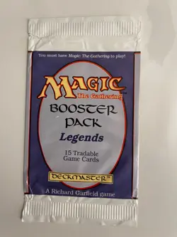 Legends 1994 Empty Booster Pack Wrapper MTG Magic the Gathering - Image 1