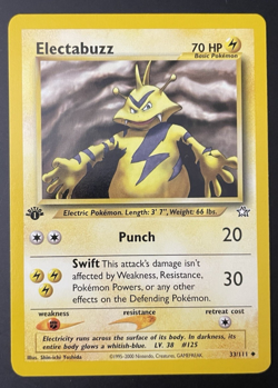 1st Edition Electabuzz Near Mint NM Neo Genesis 33/111 Vintage Pokemon Card - Image 1