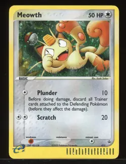 Meowth 013 Holo Rare Nintendo Black Star Promo Pokemon Ex E Series Era Card - Image 1
