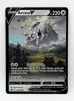 Pokemon Arceus v TCG SWSH204 Sword & Shield Promo Full Art Holo Card - Image 1