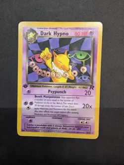 Dark Hypno 26/82 Rare 1st Edition Team Rocket Pokemon Card - Image 1