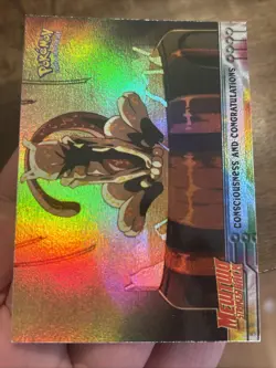 Pokemon Card TCG Topps Holo Rainbow Foil Mewtwo Strikes Back Nintendo Vintage - Image 2