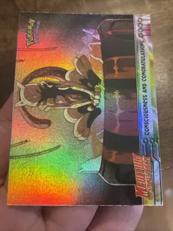 Pokemon Card TCG Topps Holo Rainbow Foil Mewtwo Strikes Back Nintendo Vintage - Image 3