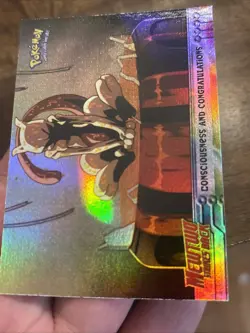 Pokemon Card TCG Topps Holo Rainbow Foil Mewtwo Strikes Back Nintendo Vintage - Image 4