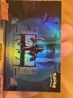 Pokemon TCG Card Holo Topps Mewtwo Strikes Back RAINBOW foil Armored Mewtwo GAS - Image 4