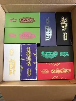 8 Full Elite Trainer Boxes Full Of Assorted Pokemon Cards - Image 1