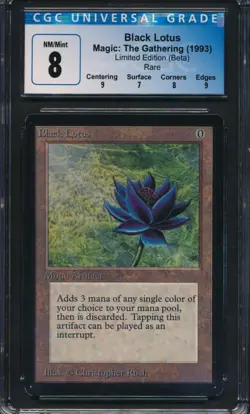 Beta Black Lotus CGC 8 NM Mint Graded Magic MTG -magicgraders- - Image 1
