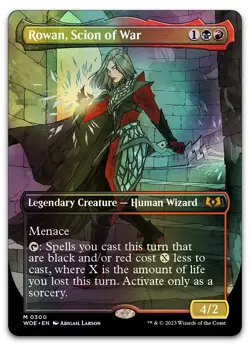 Rowan, Scion of War (Borderless) #300 (Foil) NM Wilds of Eldraine WOE Magic MTG - Image 1