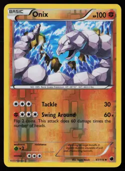Onix 61/116 Reverse Holofoil Pokemon TCG Plasma Freeze LP - Image 1