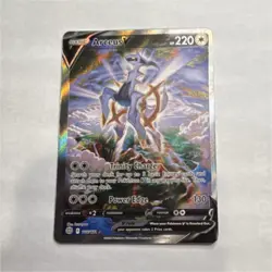 Pokemon TCG Brilliant Stars Arceus V Ultra Rare Full Art Holo 220 HP 166/172 - Image 1