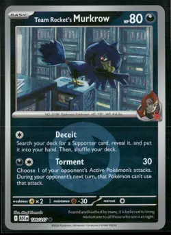 Team Rocket's Murkrow (Energy Symbol) 126/217ME: Ascended Heroes Pokemon RH NM - Image 1