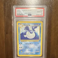 Pokemon Dewgong 25/102 Base Set Uncommon Regular PSA 10 1999 80 HP - Image 1