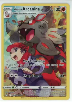 Pokemon TCG Hisuian Arcanine Trainer Gallery TG08/TG30 SWSH Lost Origin - Image 1