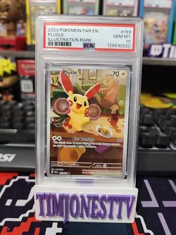 2023 POKEMON PAR EN-PARADOX RIFT ILLUSTRATION RARE #193 PLUSLE PSA 10 - Image 1